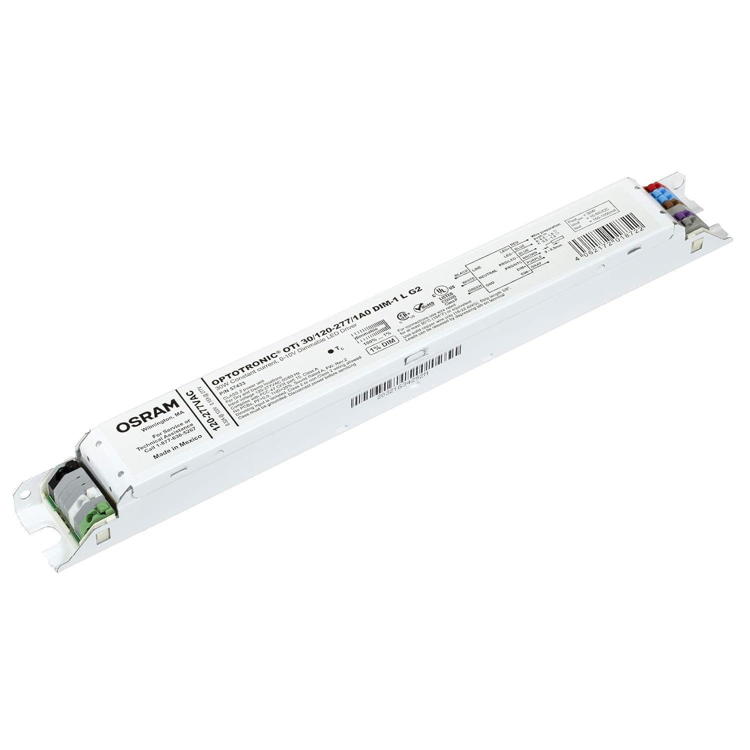 Pack of 10 - Osram 57351 Optotronic 40W 120/277V AC 50/60Hz Constant Current Dimmable Compact LED Driver OTi 40W/120-277/1A4 DIM-1 Pack of 10 - Osram 57351 Optotronic 40W 120/277V AC 50/60Hz Constant Current Dimmable Compact LED Driver OTi 40W/120-277/1A4 DIM-1