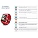 LeexGroup®New U8 Bluetooth Smart Watch WristWatch Phone Mate For IOS Android Apple iphone 4/4S/5/5C/5S Samsung S2/S3/S4/Note 2/Note 3 HTC Sony Blackberry... (Red)