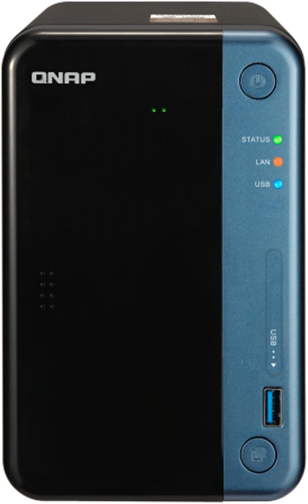 QNAP TS-253Be-2G-US 2-Bay Professional NAS. Intel Celeron Apollo Lake J3455 Quad-core CPU with Hardware Encryption