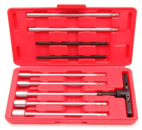 T&E Tools 10pc T-handle Ratchet Wrench Set - SAE 3/16 to 1/4