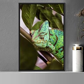 signwin Framed Canvas Wall Art Reptile Contemporary Dramatic...