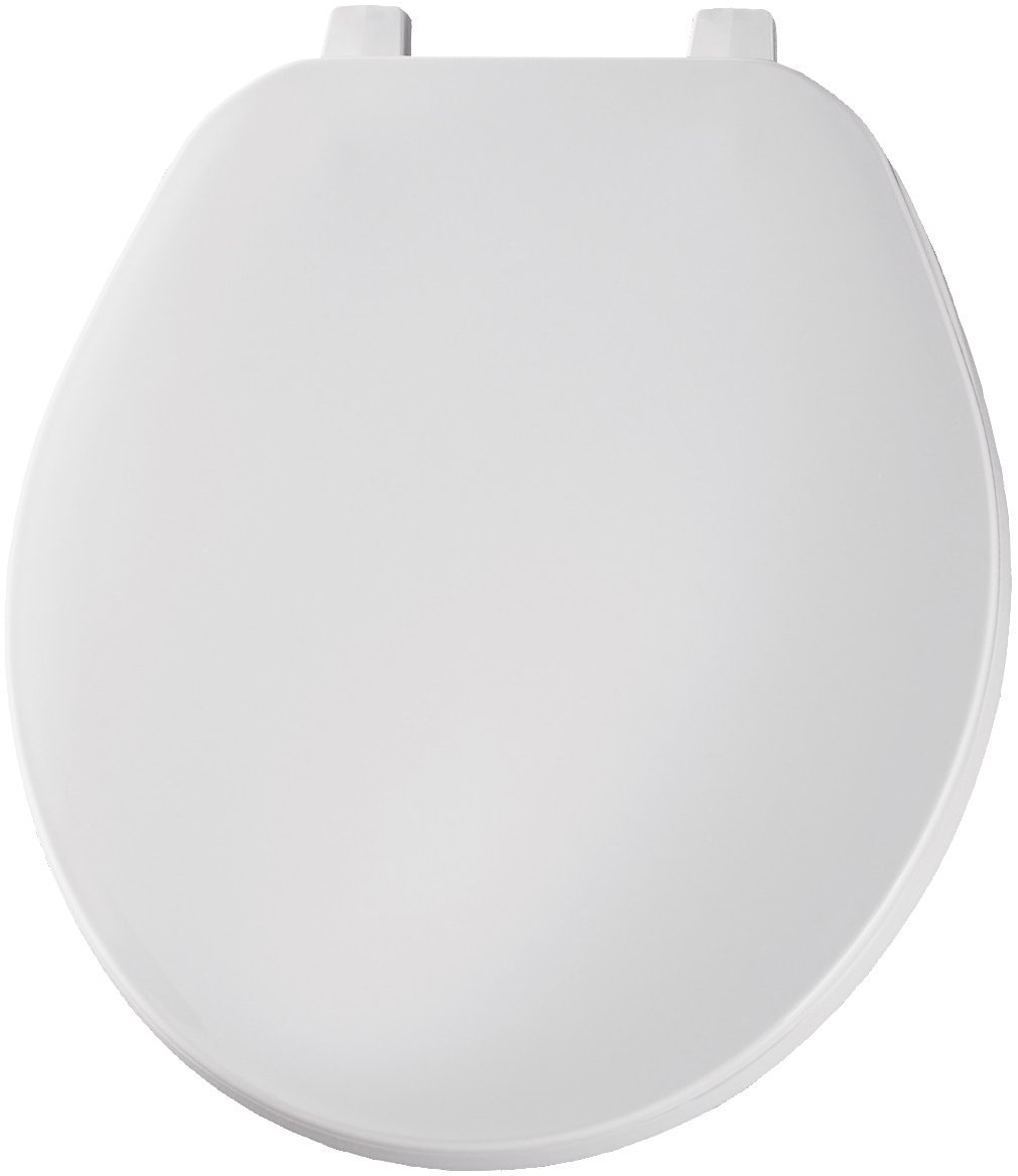 Bemis Economy Plastic Toilet Seat, Round, White, 70 000