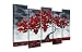 Cherish Art Hand Painted Oil Paintings Beautiful Maple Tree Swaying In The Wind 5 Panels Wood Framed Inside For Living Room Art Work Home Decoration