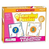 Scholastic Teacher's Friend Simple Addition & Subtraction Learning Puzzles, Multiple Colors (TF7157)