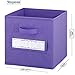 Cube Storage Baskets For Organizing - 11 Inch - Set of 8 Heavy-Duty Storage Cubes For Storage and Organization. Makes The Perfect Bins For Cubby Storage Boxes Or Cube Storage Organizer (Purple)