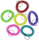 Rhode Island Novelty 2.5 Inch Coil Bracelet Keychains Assorted Colors 12-Pack