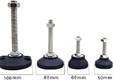 KATSU 4pk M16x60mm Leveling Feet Stainless Steel 100mm Nylon Base Heavy Duty view 6