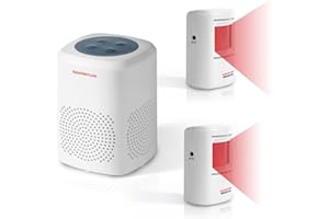 RANXINYUAN Dog Barking Alarm Motion Detector Outdoor Pir Human Body Motion Sensor Alarm Electronic Deterrent Motion Activated Home Security (2 Detectors+ 1 Receiver)