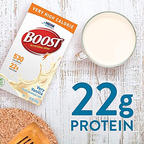 Boost Very High Calorie Nutritional Drink, Very Vanilla, 8 Ounce Box