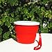 Collapsible Travel Cup - 100% Food-grade Silicone Mug for Camping and Hiking, Red- by Not Just A Gadget