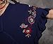 Ashir Aley Batwing Floral Embroidered Loosen Peasant Butterfly Mexican Blouse
