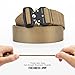Packetop Military EDC Tactical Belt for Men with Key Ring Clip, Shooter Gun Belts for Concealed Carry, Heavy Duty Webbing Belt (Coyote Brown, Nylon, 1 Ply, Waist 34-42