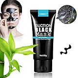 Blackhead Remover Mask, Black Head Mask, Bamboo Charcoal Tearing Style Deep Cleansing Purifying Peel off Blackhead, Acne treatment, Black Mud Face Mask, 60g