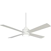 MINKA-AIRE F796L-WHF Falco 54" Ceiling Fan with LED Lights and Remote, Flat White