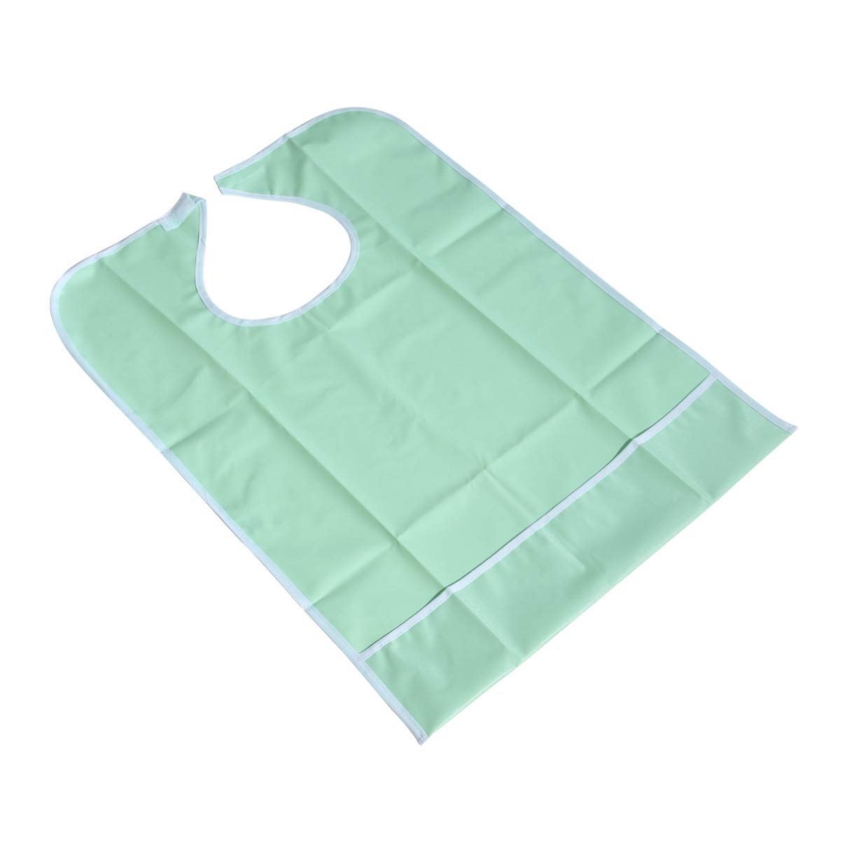 Toddmomy 1Pc Adult Bibs with Pocket Waterproof Mealtime Protector Reuasale Adult Bib for Eating (Light Green)