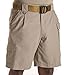 5.11 Tactical Men's 9-Inch Work Shorts, Cotton Canvas Fabric, Action Waistband, 7 Pockets, Khaki, 40, Style 73285