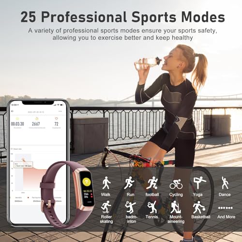 Fitness Tracker with Step Counter/Calories/Stopwatch, Activity Tracker, Health Tracker with Heart Rate Monitor, Sleep Tracker, 1.10''AMOLED Touch Color Screen, Pedometer Watch for Women Men Kids