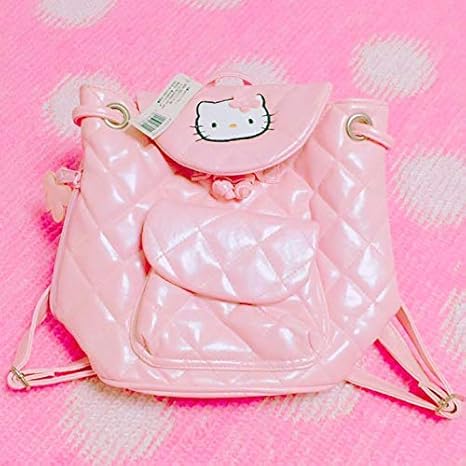 Amazon Co Jp タグ付き ハローキティ ミニリュック ピンクキルトシリーズ ホビー