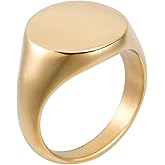 Aurelia Mae 18K Gold Plated Women's Starburst Signet Ring - Minimalist Mother of Pearl Statement Piece