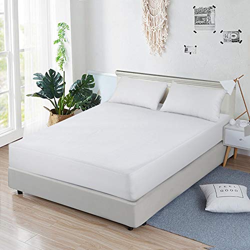 Abakan Mattress Protector Premium Coral Fleece Surface Waterproof Breathable Noiseless Cooling Mattress Pad Cover Soft Vinyl Free Mattress Encasement Full 54x75 Inch