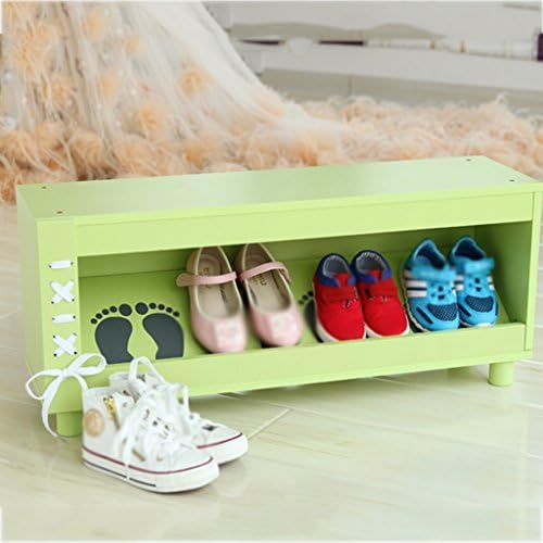 Shoe rack Child Shoe Cabinet Lovely Assembly Bedroom Living Room Kindergarten (Color : Green)