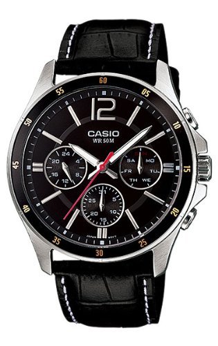 casio enticer black dial men's watch