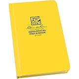 Rite in the Rain All-Weather Hard Cover Notebook, 4 3/4" x 7 1/2", Yellow Cover, Geological Pattern (No. 540F)