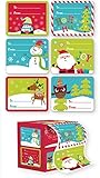 60 Jumbo Self Adhesive Christmas Gift Tags Labels