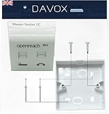 DAVOX NTE5C MK2 Master Telephone Socket + MK4 Faceplate Back Box VDSL ADSL view 2
