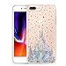 Unov Case Compatible with iPhone 8 Plus iPhone 7 Plus Case Clear with Design Embossed Pattern TPU Soft Bumper Shock Absorption Slim Protective Case 5.5 Inch (Watercolor Castle)