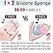 Sunmore Clear Silicone Makeup Sponge,Silicone Sponge Applicator Blender for all Liquid Foundation Cream, 3 Pack