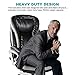 High Back Executive Thick Padding Headrest and Armrest Home Office Chair with Tilt Function, Black, Large