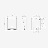 Jofel Z-Fold Paper Towel Dispenser White ABS Locking Lid Holds 600 Z-Fold Towels view 4