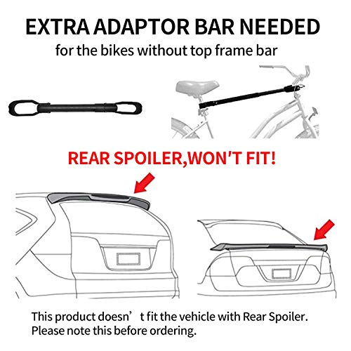 XCAR 2-Bike Trunk Bike Mount Bicycle Rack Carrier for Car, Sedans, Hatchbacks, Minivans, SUVs - Thumbnail 4