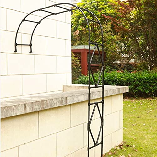QHW Großer 2,4 m Langer Rosenbogen, halbseitige röhrenförmige Metalllaube, Kletterpflanzen-Stützrahmen, verwendet für… – Bild 3