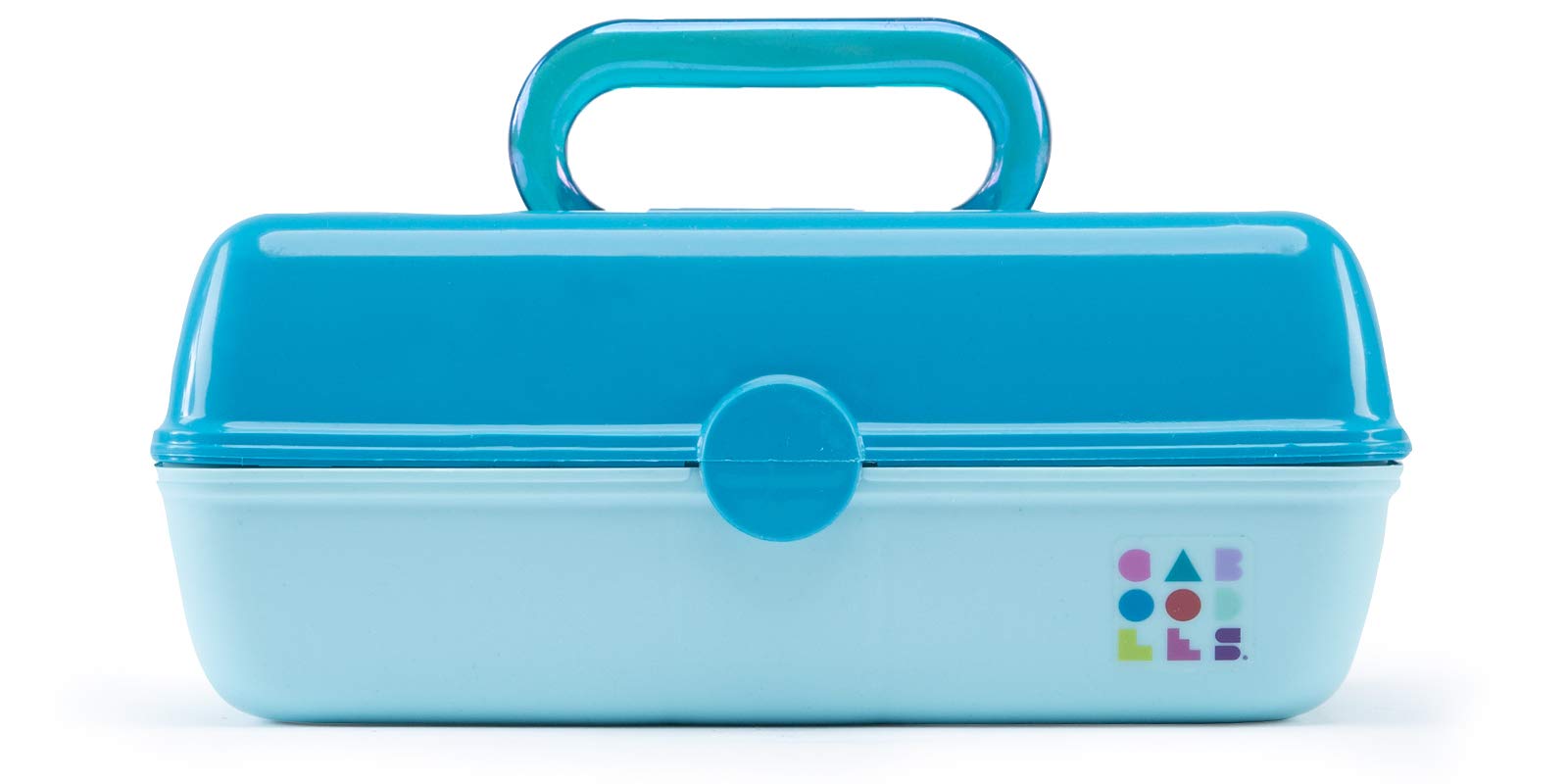 Photo 1 of Caboodles Pretty In Petite - Forever Fun Makeup Organizer Compact Carrying Cosmetic Case, Turquoise Over Sky, 1 count