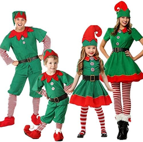 Gufenban Chrismas Family Pajamas,Matching Family Christmas Pajamas Boys Girls Tree Jammies Children PJs Gift Set (Girl-Green,6Years)