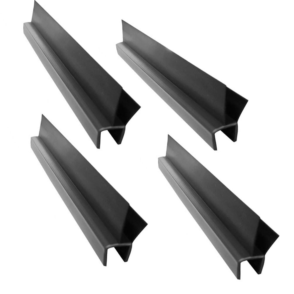 4 Pack Shower Screen Seal Strip, 24Inch Plastic Shower Door Seal for 8mm Glass Up to 13 mm Gap PVC Replacement Shower Door Bottom Seal with 60cm Adjustable Length Effortless Installation