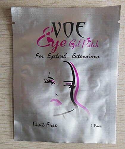 200 Pairs VOE Eyelash Pad Gel Patch Lint Free Lashes Extension Eye Mask Tools (200 pairs Red)