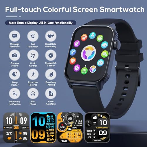 Smart Watch for Men, 120+ Sports Modes Smartwatch with 1.83" HD, Alexa Built-in, Heart Rate/Sleep Monitor, IP67 Waterproof, Bluetooth Call & Music Control Fitness Watch for iPhone/Android (Black)