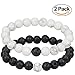 Yesorno Howlite Lava Stone Diffuser Bracelet For Essential Oil Aromatherapy Bracelet,pack of 2 (M)