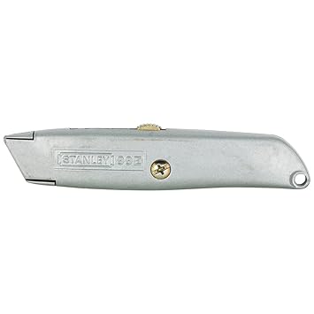 STANLEY STHT10099-8 Classic 99 Retractable Utility Knife with 3 Heavy-Duty Blades-6 (Steel Grey)