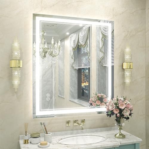 OKPAL LED Bathroom Mirror Lights Anti-Fog Dimmable