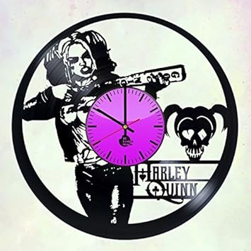 Amazon Com Harley Quinn Vinyl Record Wall Clock Living Room Home
