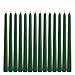 Light In The Dark Holiday Green Taper Candles - Set of 14 Dripless Candles - 10 inch Tall, 3/4 inch Thick - 7.5 Hour Clean Burning