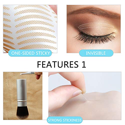 3D Lace Eye Lids Lift Stickers, Natural Invisible Slim One-sided Double Eyelid Tapes, Medical Fibre, Instantly Eyelids Lift Without Surgery, Perfect for Uneven/Single/Droopy/Hooded/Sagging Eyelids