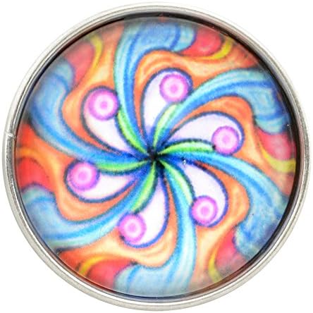 Psychedelic Glass Nugz Snap - interchangeable snap jewelry from Nugz Jewelry