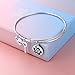 925 Sterling Silver Inspiration Engraved Love Friendship Adjustable Bangle Bracelet Gift for Women Girls, 7.5' (Friendship)