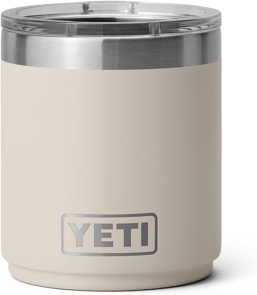 YETI Rambler 10 oz Ceramic Lined Lowball 2.0, Vacuum Insulated with MagSlider Lid, Cape Taupe