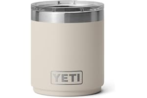 YETI Rambler 10 oz Ceramic Lined Lowball 2.0, Vacuum Insulated with MagSlider Lid, Cape Taupe